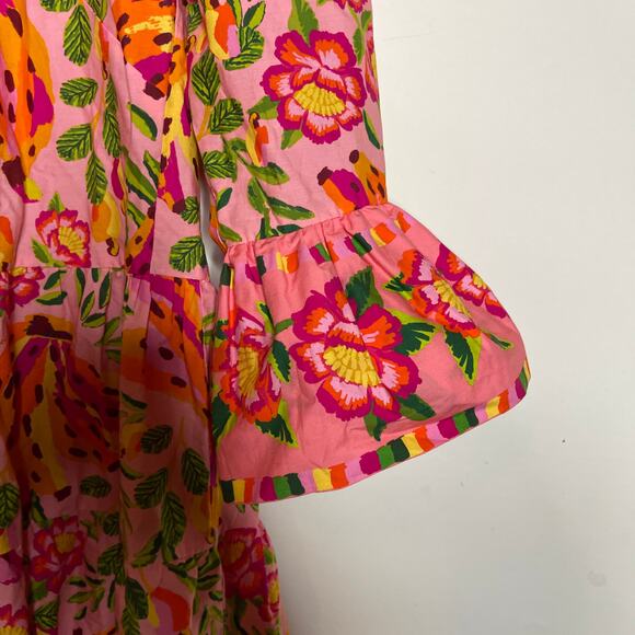 FARM RIO Pink Painted Bananas Mini Dress sz XS - Picture 6 of 6